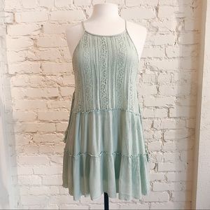 Andree | Mint Green Lace Dress